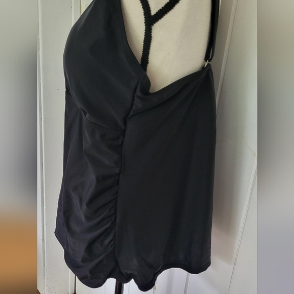 Daci Plus Size V Neck Tankini with Skirt Two Piece Bathing Suit Size 20W - Picture 4 of 16